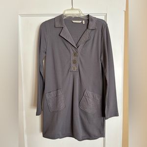 Soft Surroundings gray waffle knit tunic